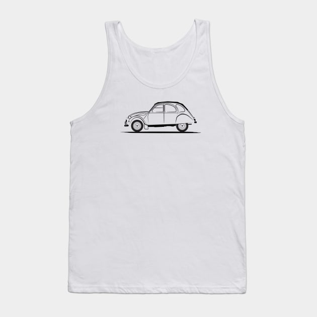 Citroen 2CV Deux Chevaux Tank Top by PauHanaDesign